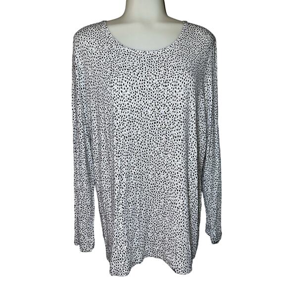 Chico’s Women’s Size 2 US Large Long Sleeve Top Blouse Soft Stretch - Picture 1 of 6